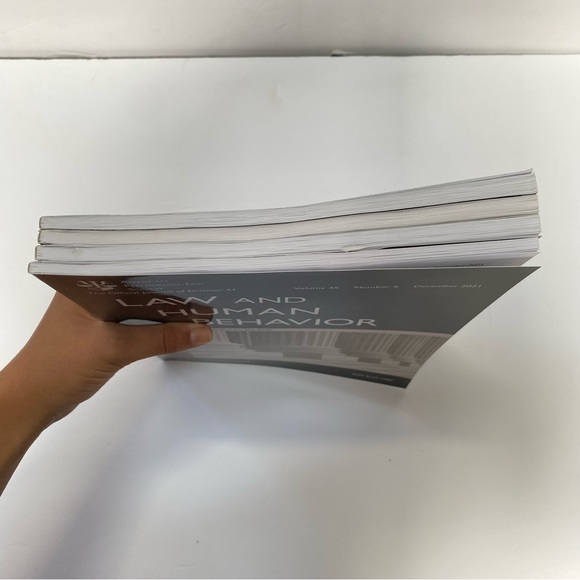 Lot of 4 Issues Law and Human Behavior Journal 2021 American Psychological APA - Picture 4 of 6